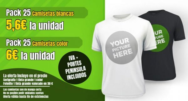Camisetas personalizadas oferta